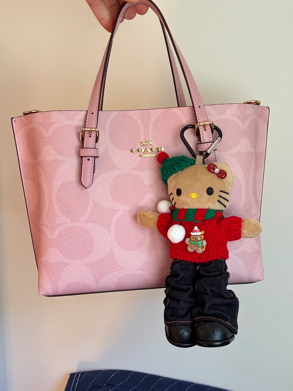 Hello Kitty Holiday Christmas Plush Keychain Bag Charm